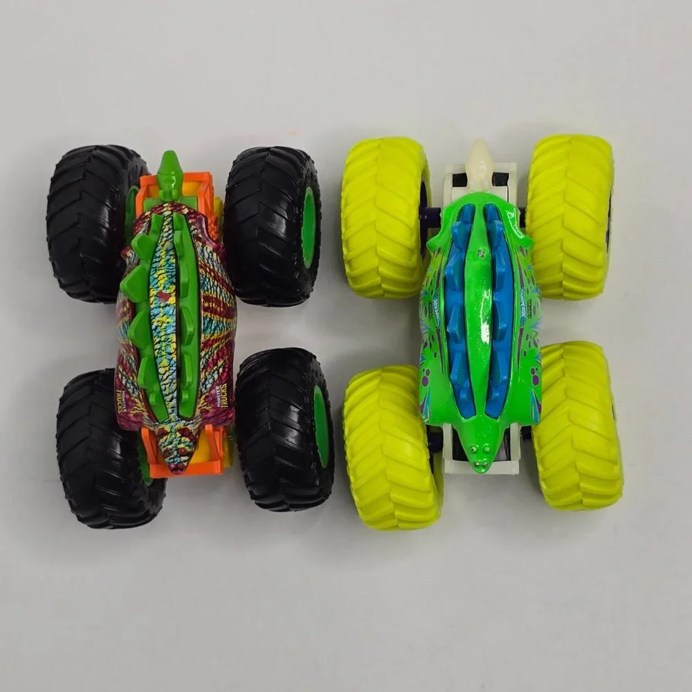 2 Hot Wheels Motosaurus Monster Jam Trucks Lot Dinosaur 1:64 Stegosaurus Diecast